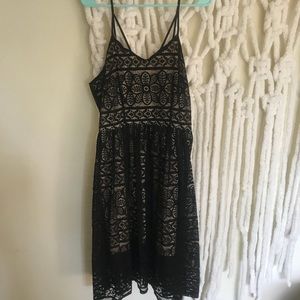 Simple black lace dress